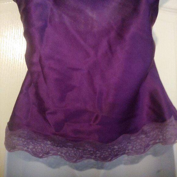 Magazine Clothing Co. Purple Fairy Goth Grunge Whimsy Y2K Baby Boll Satin Top S - Picture 9 of 12